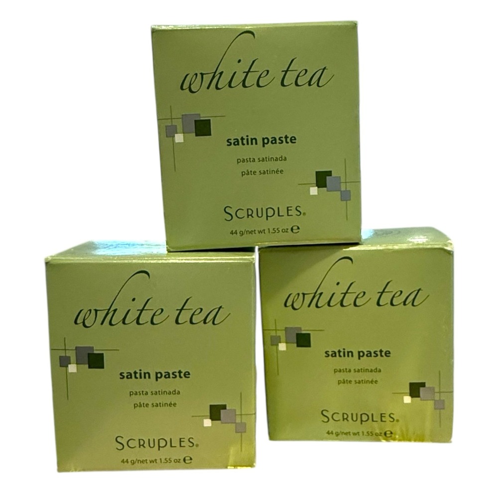 Scruples White Tea Satin Paste 1.55 oz, Styling Hair Care Paste - Set of 3